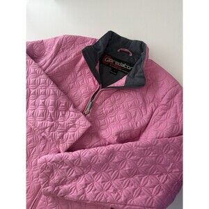 Predator Jacket Womens L Pink Quilted Full Zip Coat Casual Fall spring Preppy